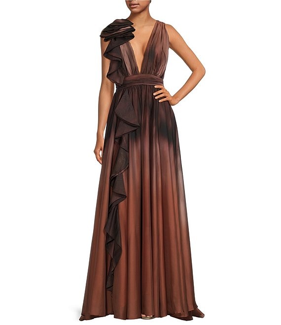 Organza Ombre Maxi Dress