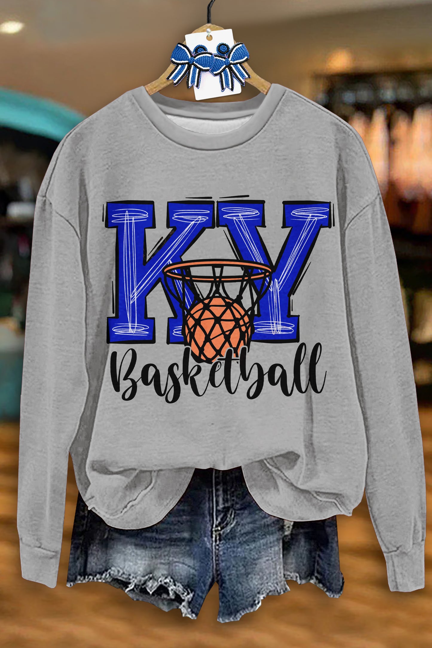 Kentucky Wildcats Basketball Game Day Print Sweatshirt