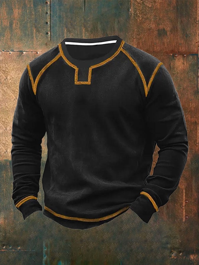 Men's Western Vintage Crew Neck Sweatshirt