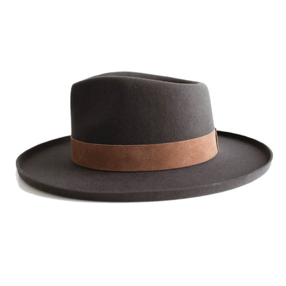 ECHO PARK FEDORA HAT-  BLACK [Fast shipping and box packing]