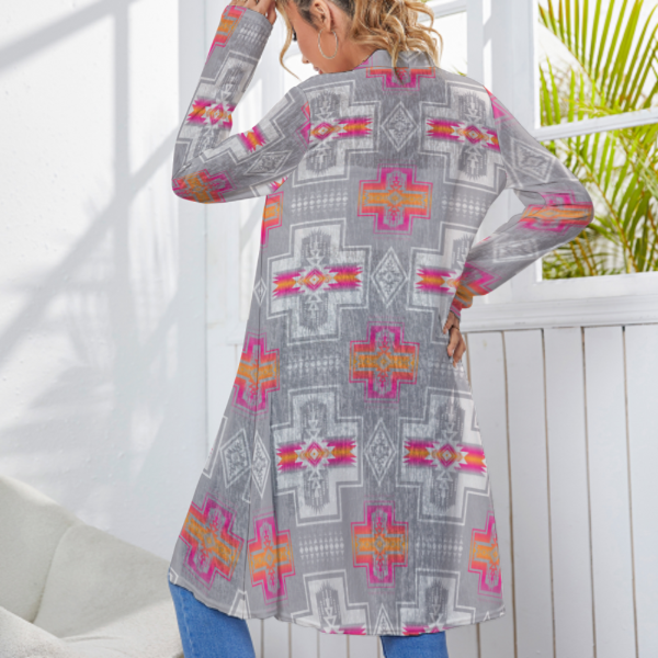 Pink Fire Aztec Lightweight Cardigan