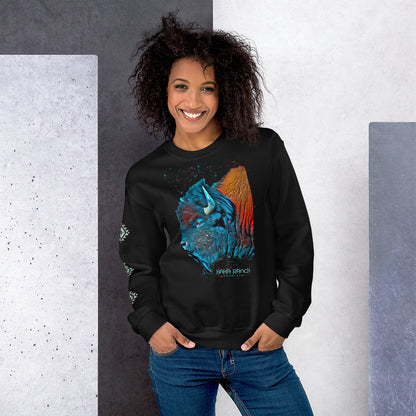 Watercolor Bison Unisex Sweatshirt