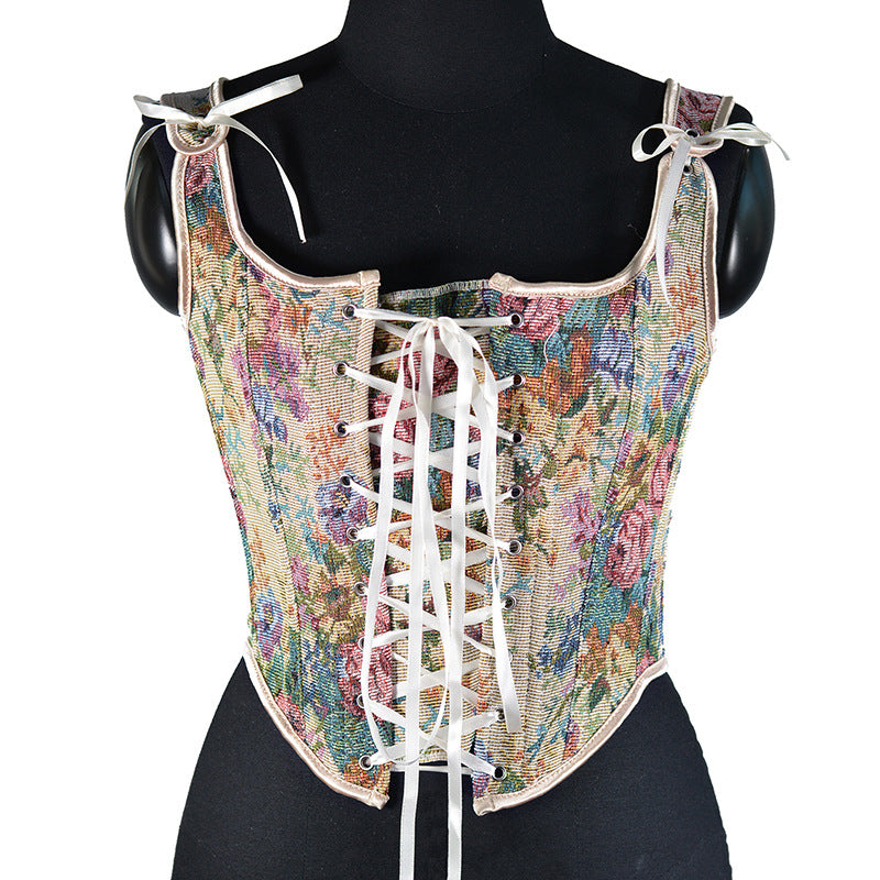 Women's Vintage Floral Camisole Floral Embroidery Pattern