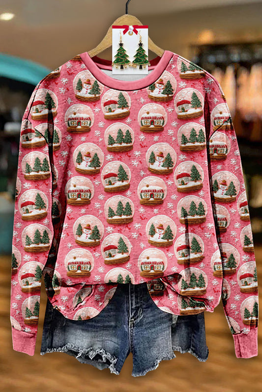 Christmas Snowglobes Print Sweatshirt