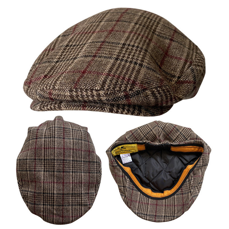 THE PEAKED Marl Flat Hat Silas-Harris Tweed