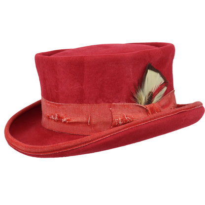 Western Desert Top handmade Sergio Anzani Hatmaker-wine