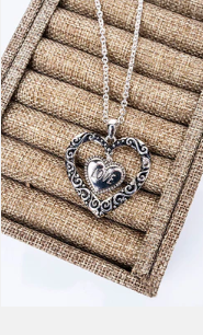 Scroll Heart Necklace