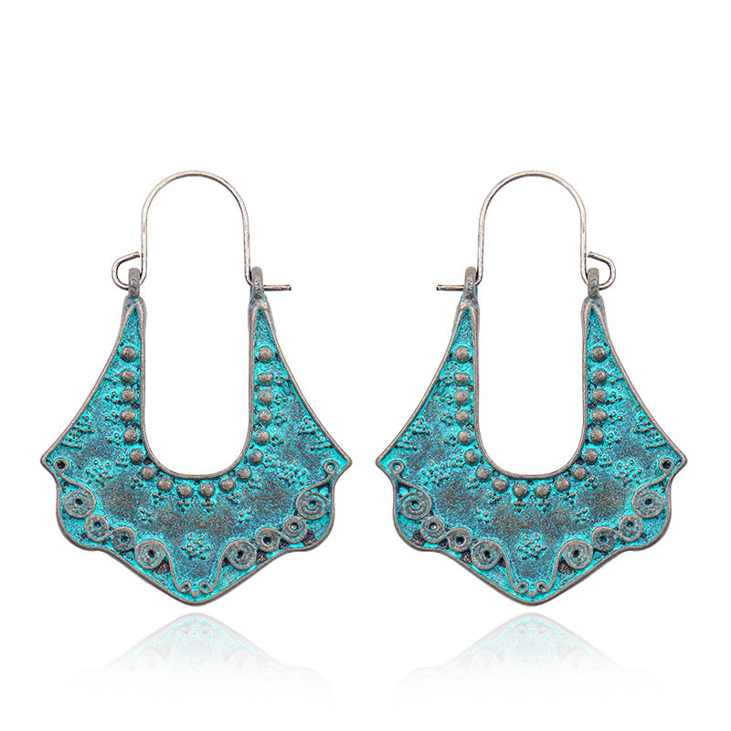 Women's Bohemian Court Hollow U-shaped Earrings