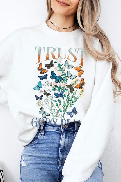 Trust God's Plan Christian Graphic Sweatshirt