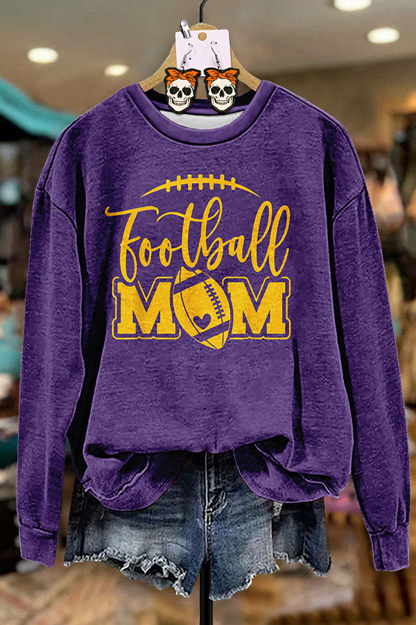 Game Day Purple Football  Sweatshirt