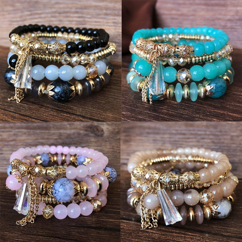 Bohemian Beaded Multi-layer Crystal Bracelet