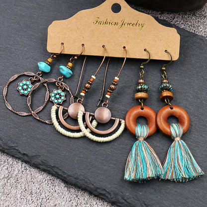 Women's Bohemian Combination Set Irregular Earrings