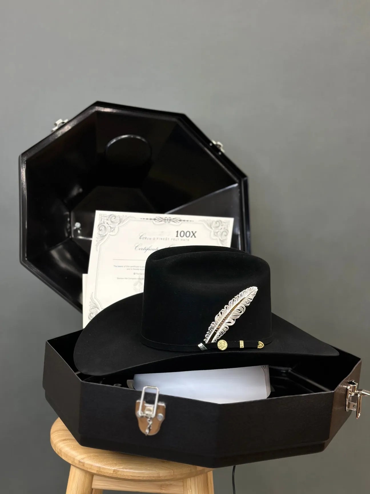 Limited Edition🔥COWBOY HAT 100X EL PRESIDENTE NEGRO/BLACK COPA ALTA