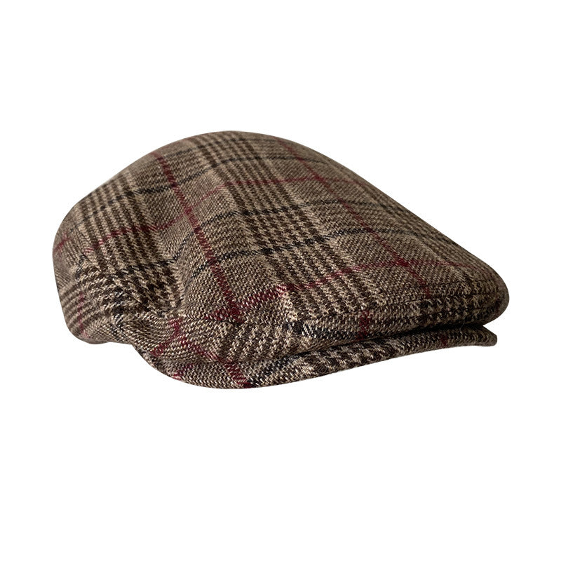 THE PEAKED Marl Flat Hat Silas-Harris Tweed