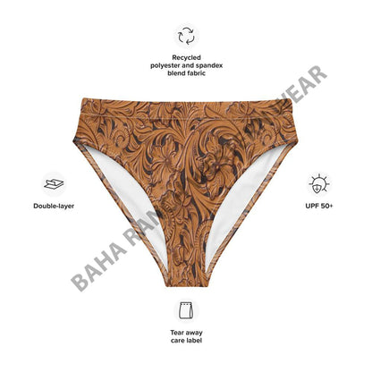 Yeehaw Tooled Leather Bikini Bottom