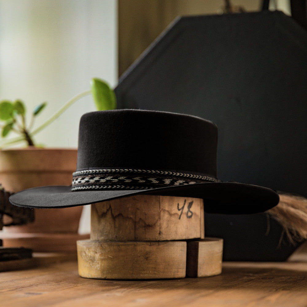 Western Wool Felt Pork Pie Hat