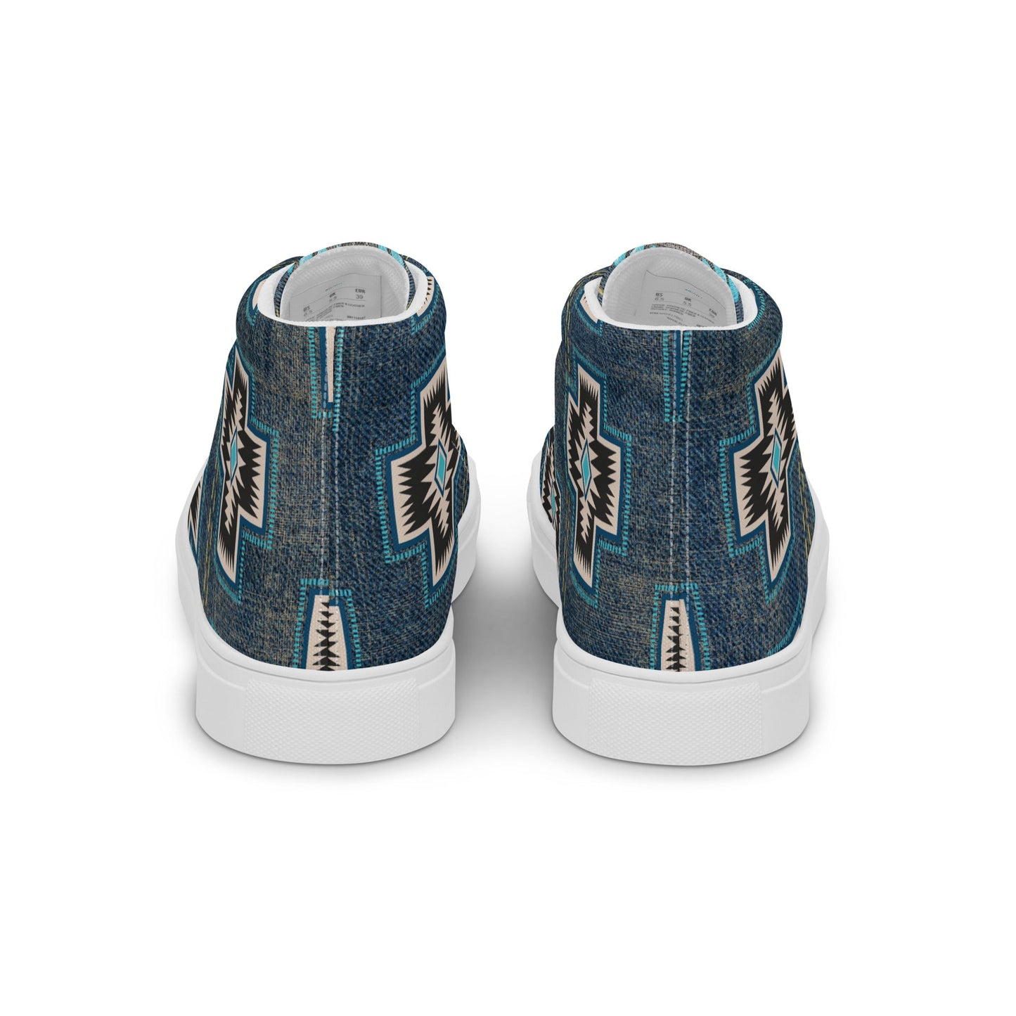 Aztec Cross Women__ high top canvas shoes