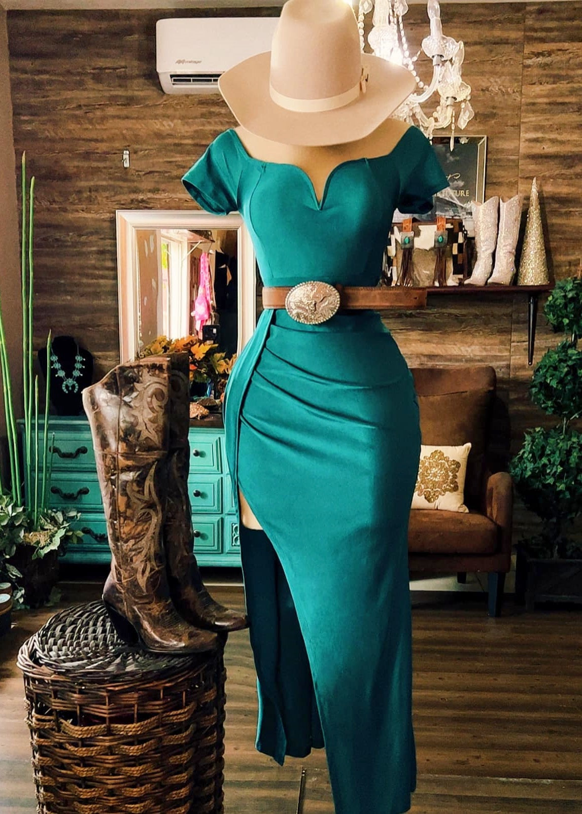 Beautiful Off Shoulder Slit Dress