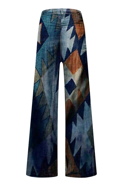 Western Print Vintage Jeans