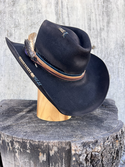 Ebony Blue Vintage Felt Cowboy Hat