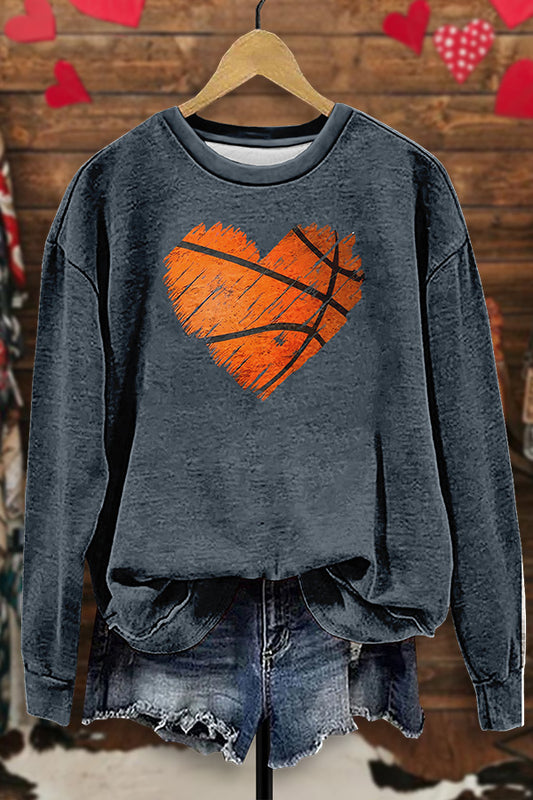 Chic Heart Basketball Sweatshirt