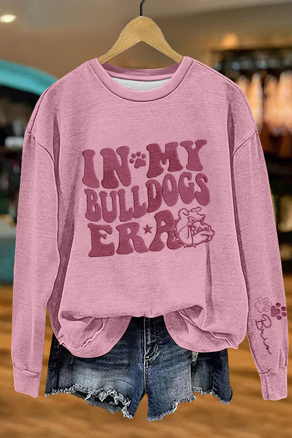 Cute Gameday Bulldog Georgia Print Sweatshirt