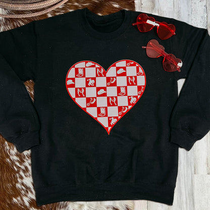 Casual Check Me Out Valentine Crewneck Sweatshirt