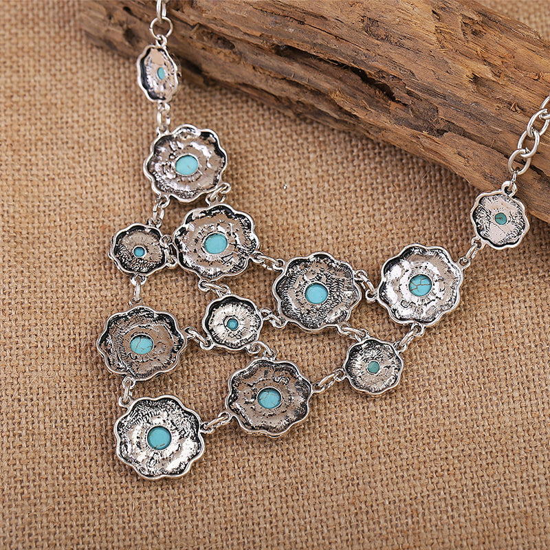 Ethnic Multilayer Turquoise Necklace