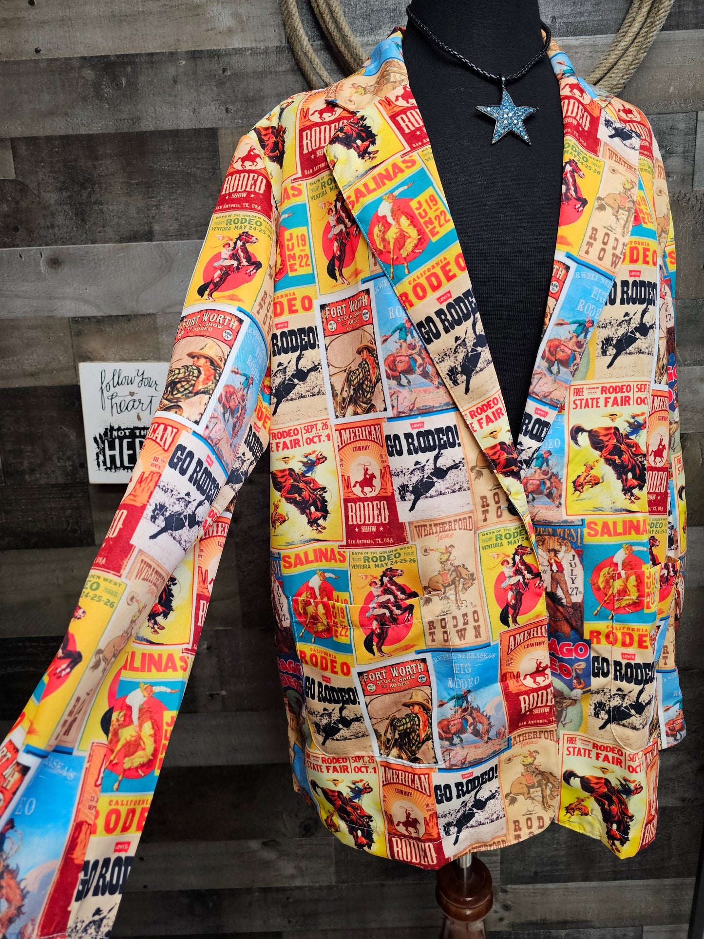 Women's Vintage Rodeo Poster Blazer