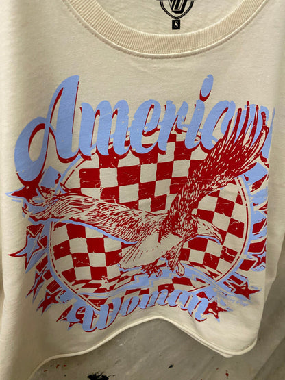 American Woman Relaxed Crop T-shirt