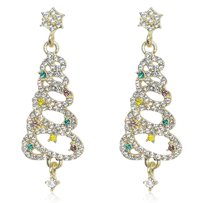 Sparkling Christmas Tree Earrings