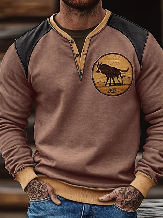 Men's Retro Western Sweatshirt