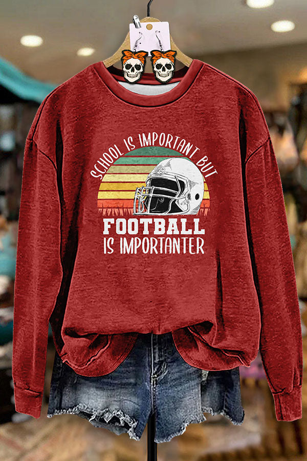 Football Is Important Print Sweatshirt