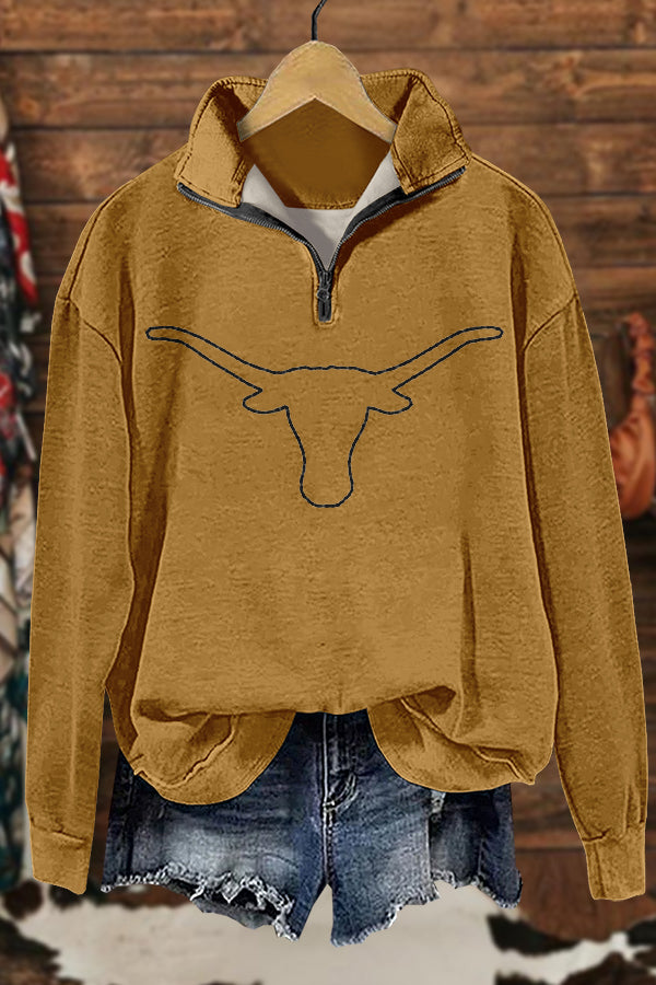 Classic Gameday Longhorns Print Sweatshirt