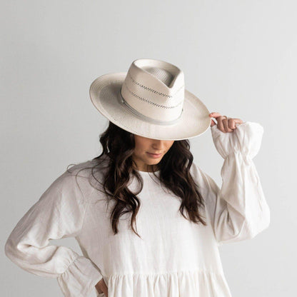 Arlo Straw Teardrop Fedora