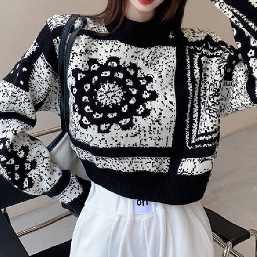 Women's Vintage Jacquard Sweater