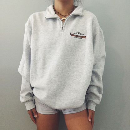 Casual Loose Zip Lapel Sweatshirt