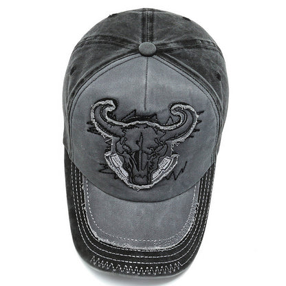 Men & Women Baseball Cap/Bull's head BoneOutdoor Fitted Hat