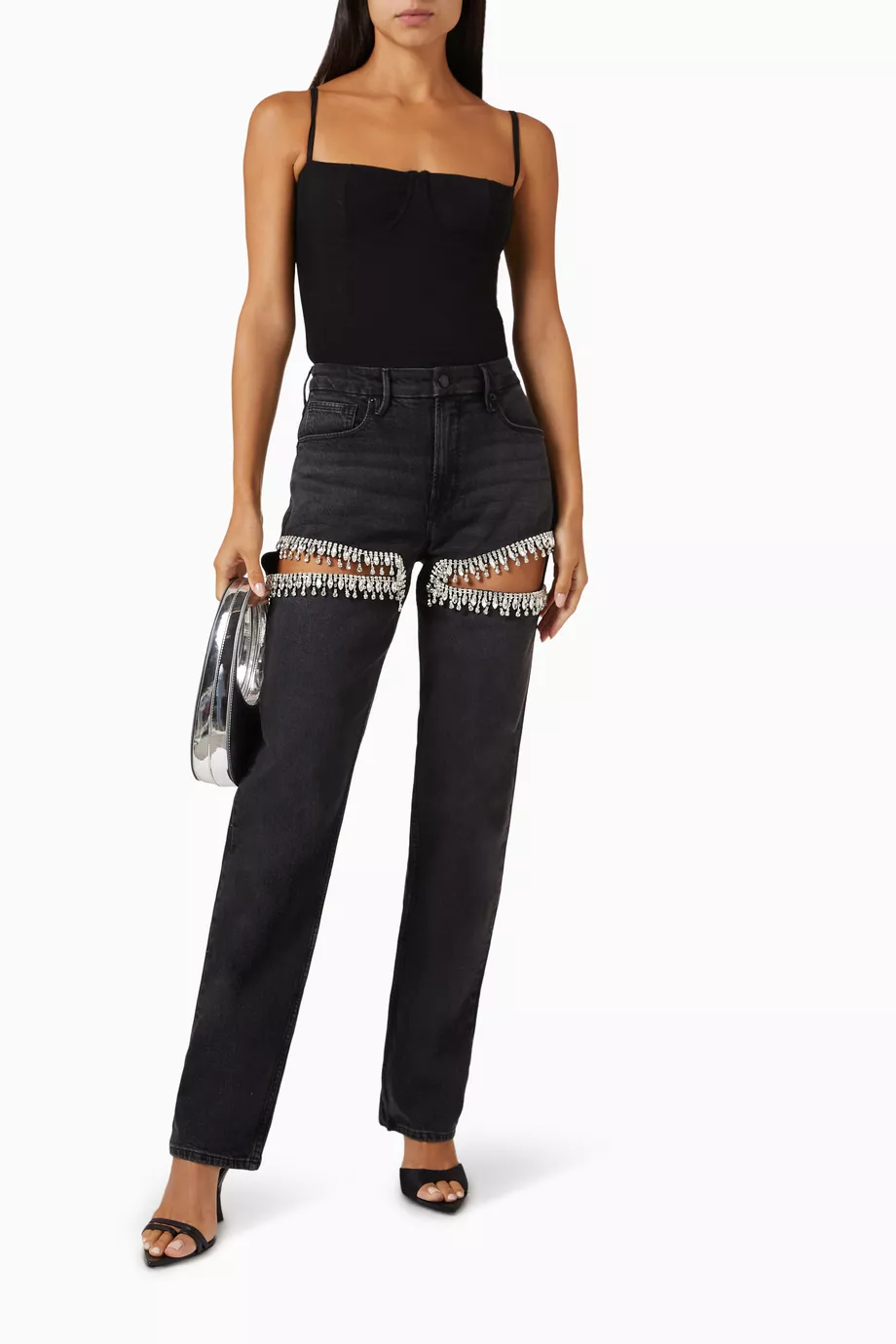 Crystal Slit Jeans