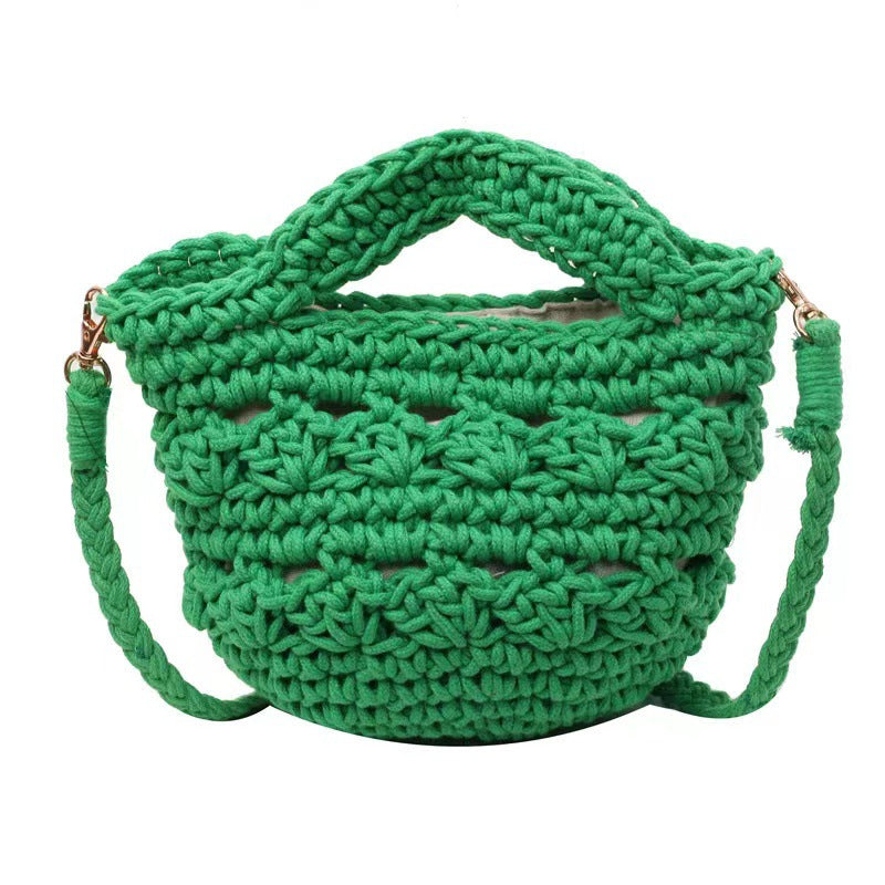 Beach Vacation Hollow Woven Crossbody Tote Bag