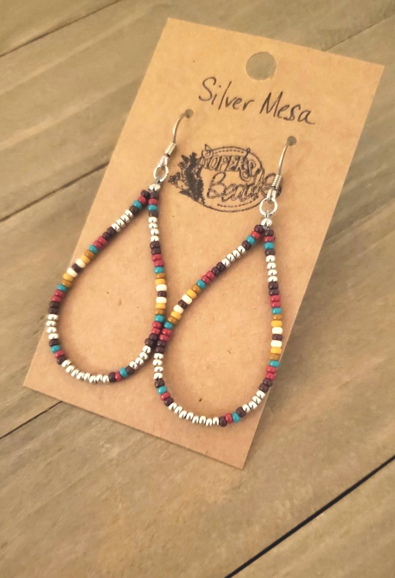 Silver Mesa Hoop Earrings