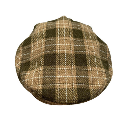 THE PEAKED Marl Flat Hat Oxford-Harris Tweed