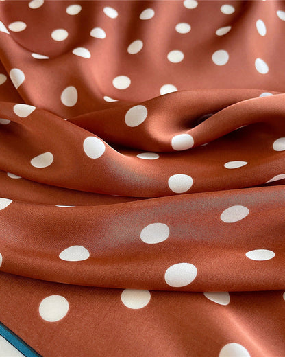 Dot Imitation Silk Square Scarf