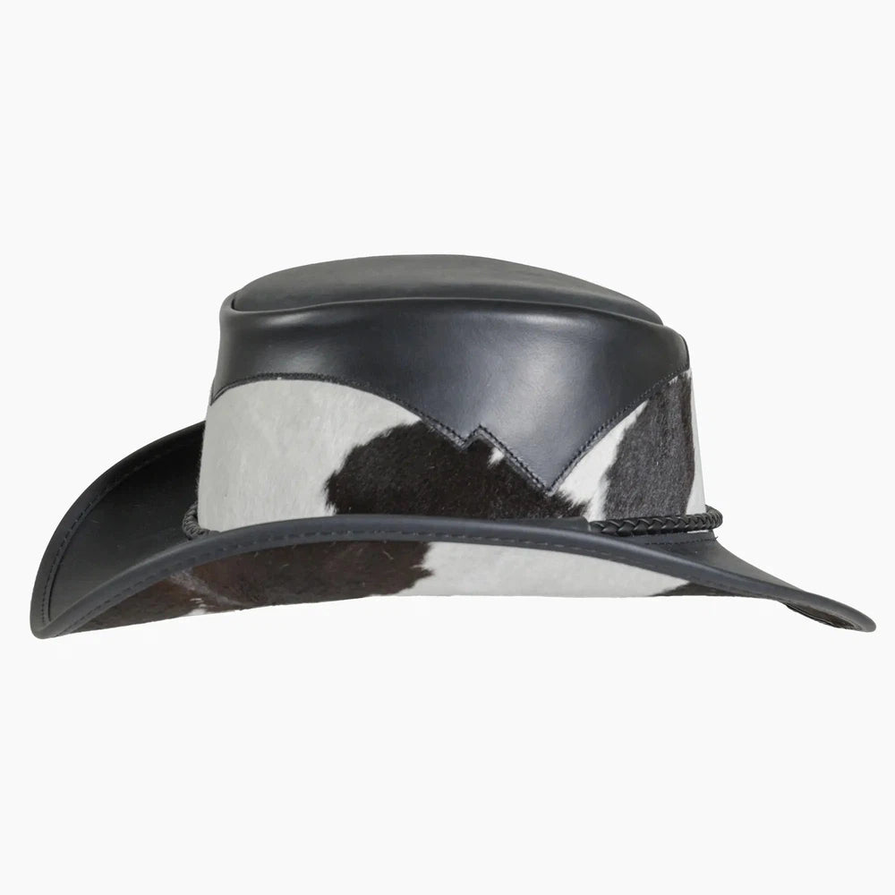 Open Road Mens Leather Cowboy Hat