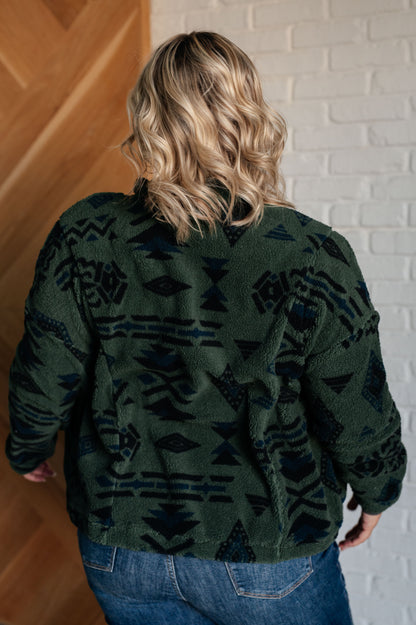 Southwestern Aztec Fleece Jacket