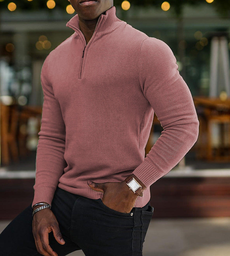 Men's Solid Long Sleeve Tops