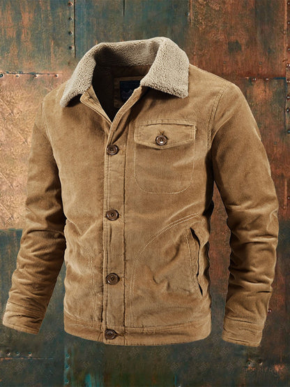 Men's Corduroy Jacket Warm Cotton Jacket