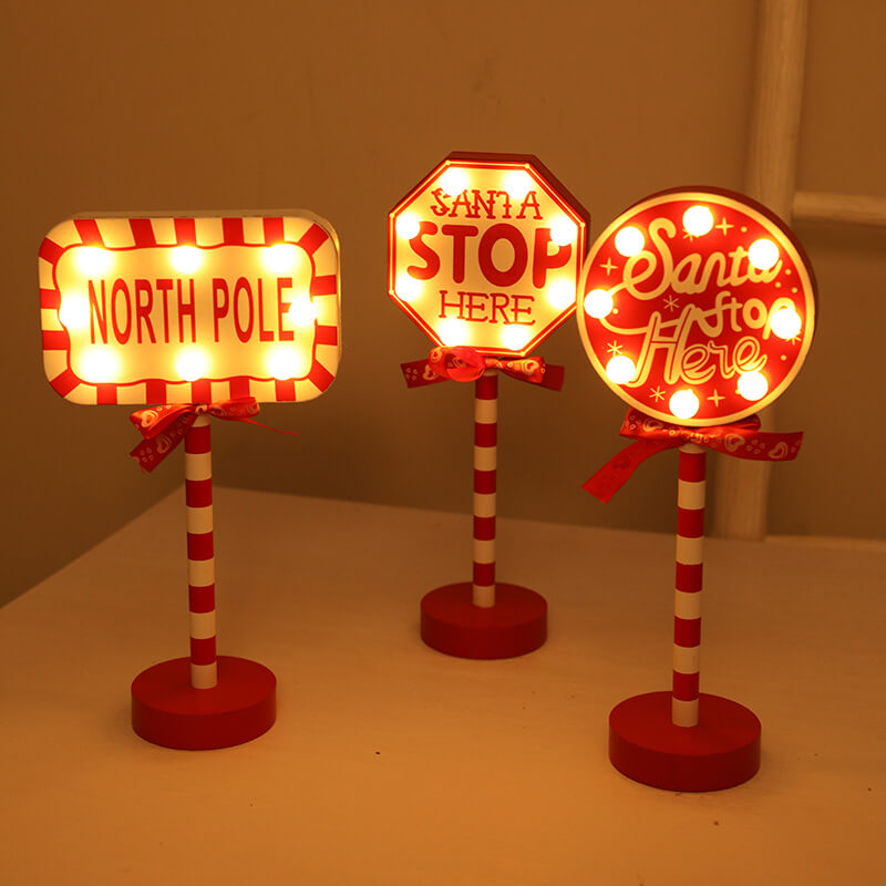 Christmas Street Sign Decoration Lights