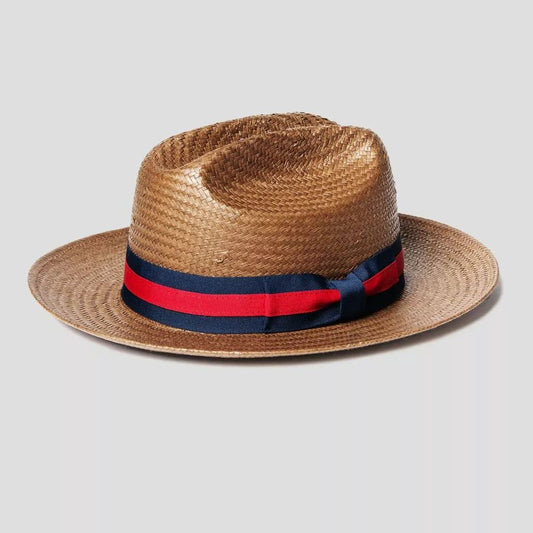 Tienda SG Miller Ranch Fedora - Patriotic Straw [BUY 2 FREE SHIPPING & BOX PACKING]