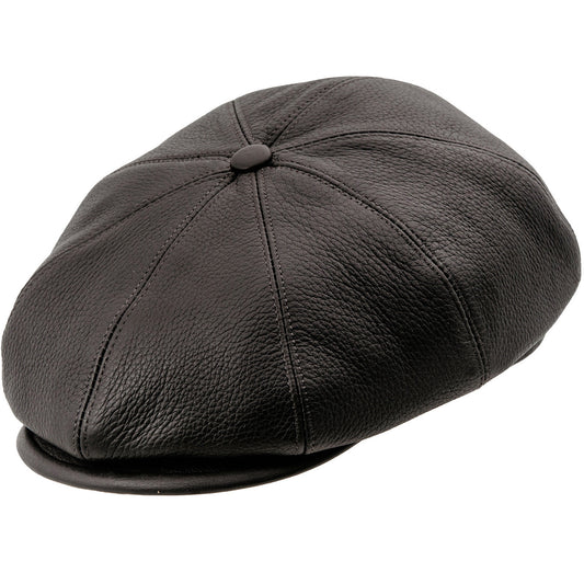 PEAKED CAPS BRIAN - LEATHER-BROWN